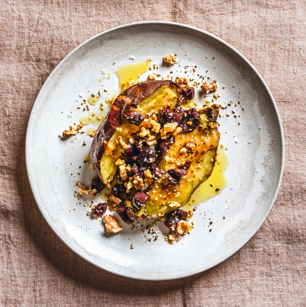 Melissa King's Roasted Japanese Sweet Potatoes with Olives