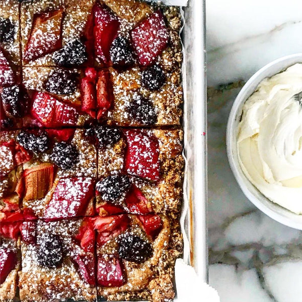 Tahini Rhubarb Bars
