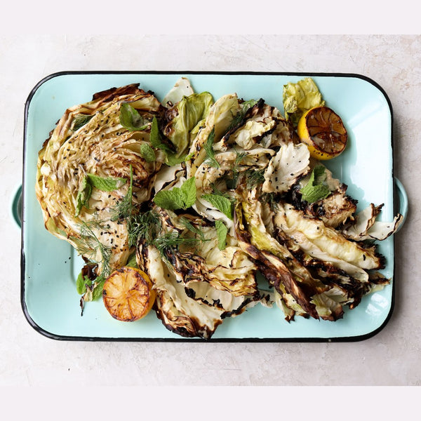 Charred Cabbage with Za'atar Tahini - Seed + Mill