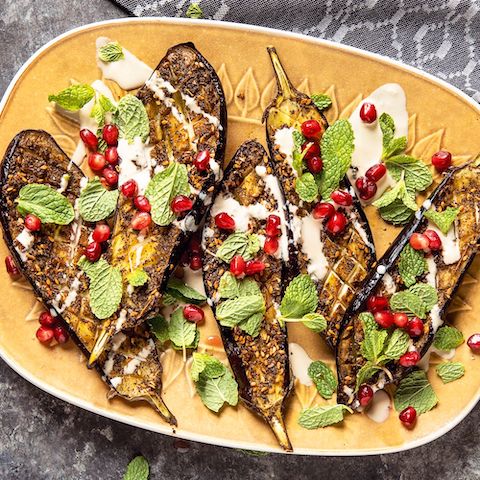 Jake Cohen's Za’atar-Roasted Eggplant with Tahini