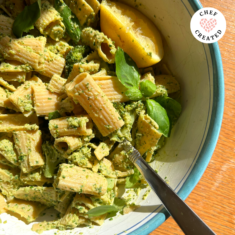 Gena Hamshaw's Broccoli Tahini Pesto Pasta