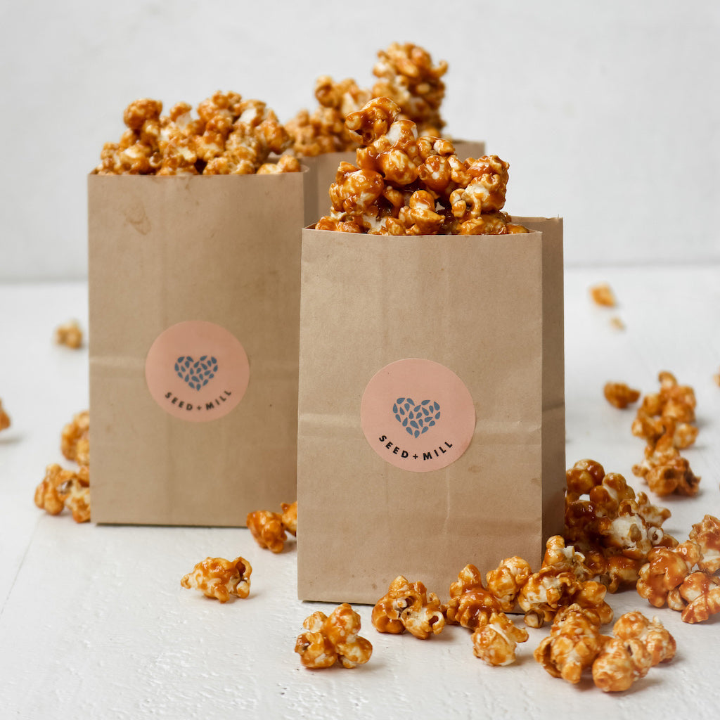 Salted Caramel Tahini Popcorn