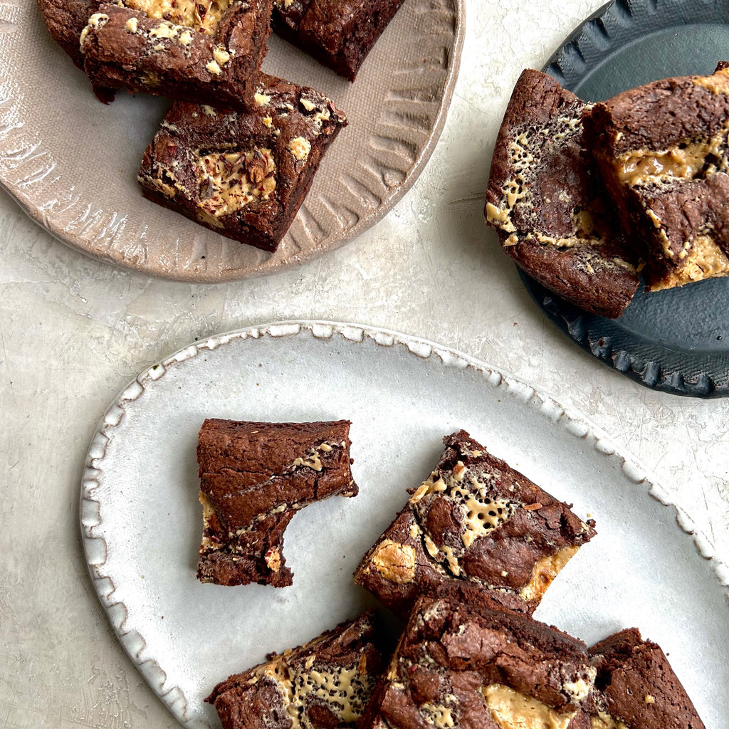 OCCO x Renewal Mill Spiced Tahini Swirl Brownies