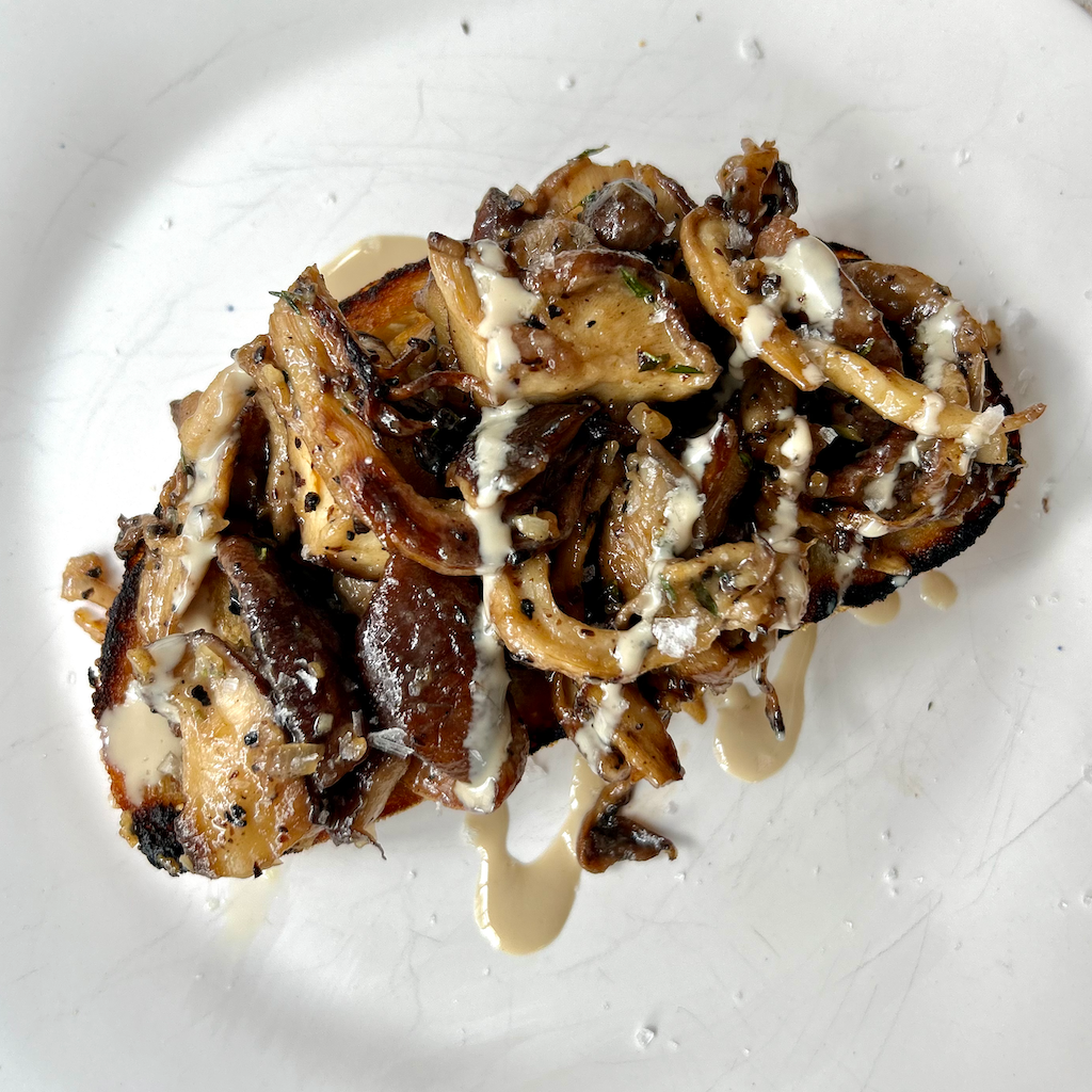 Tahini Mushroom Toast