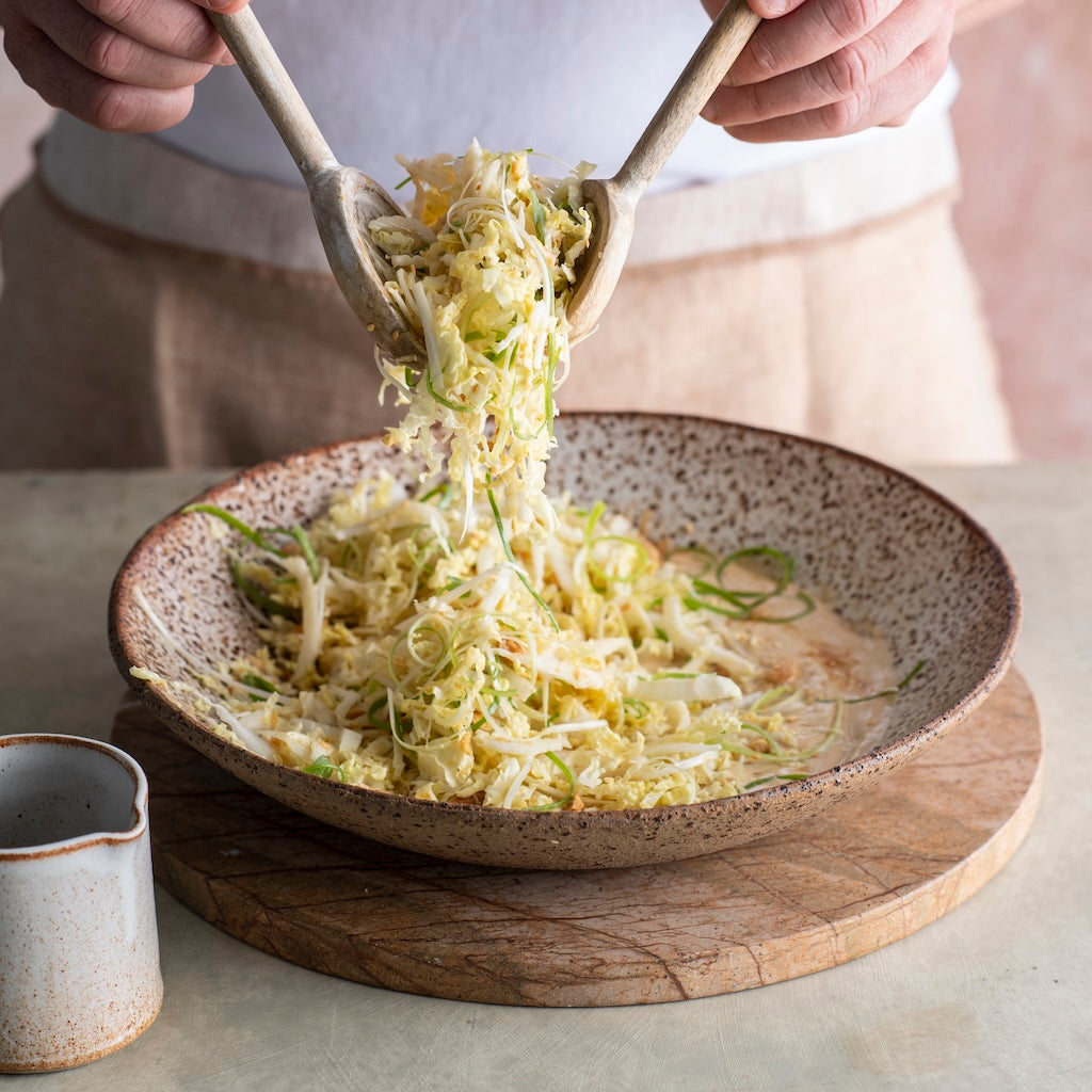 Japanese Cabbage Salad with Creamy Miso Sauce - Seed + Mill