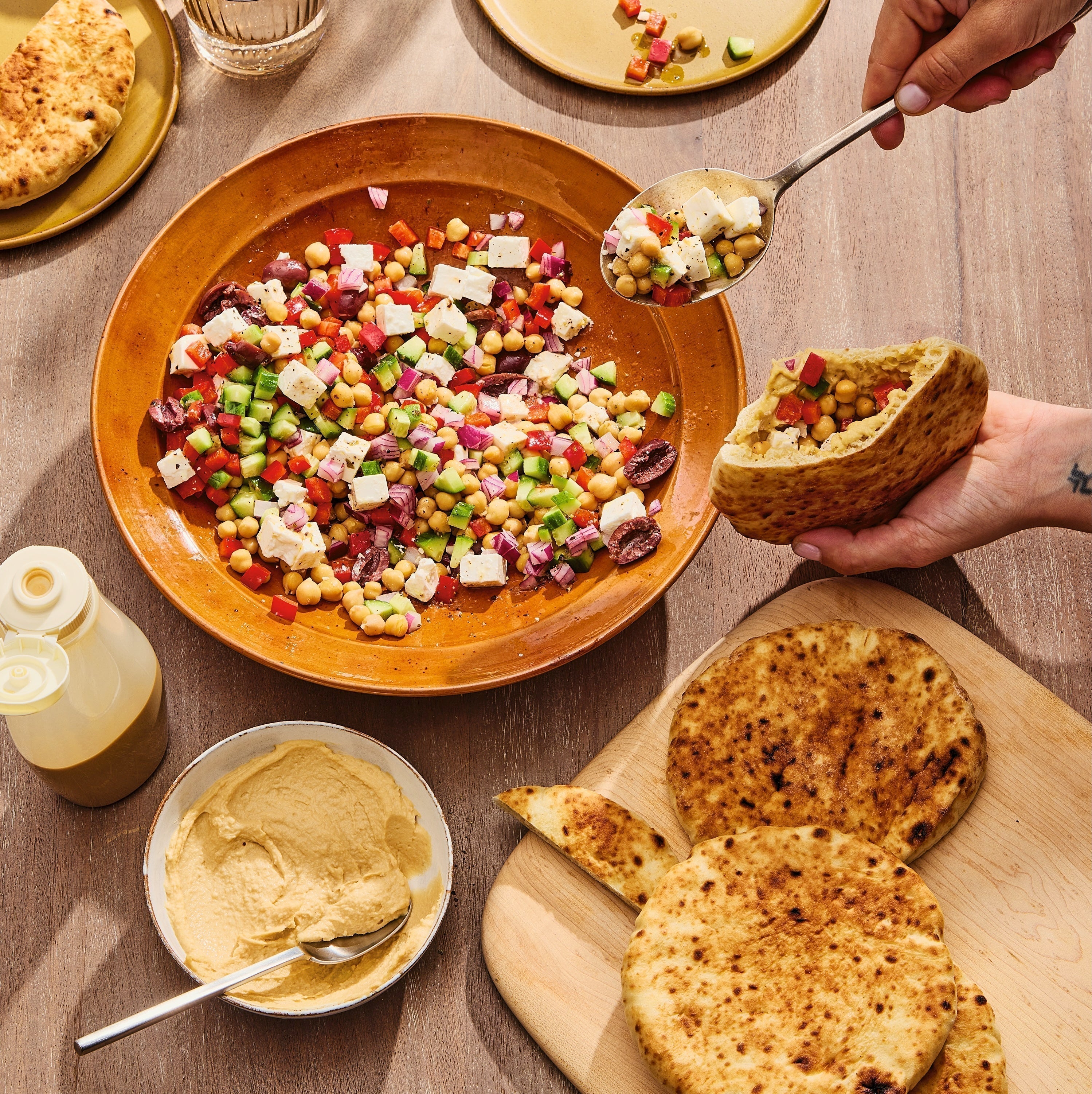 Grace Elkus's Mediterranean Chickpea Salad Pita Pockets