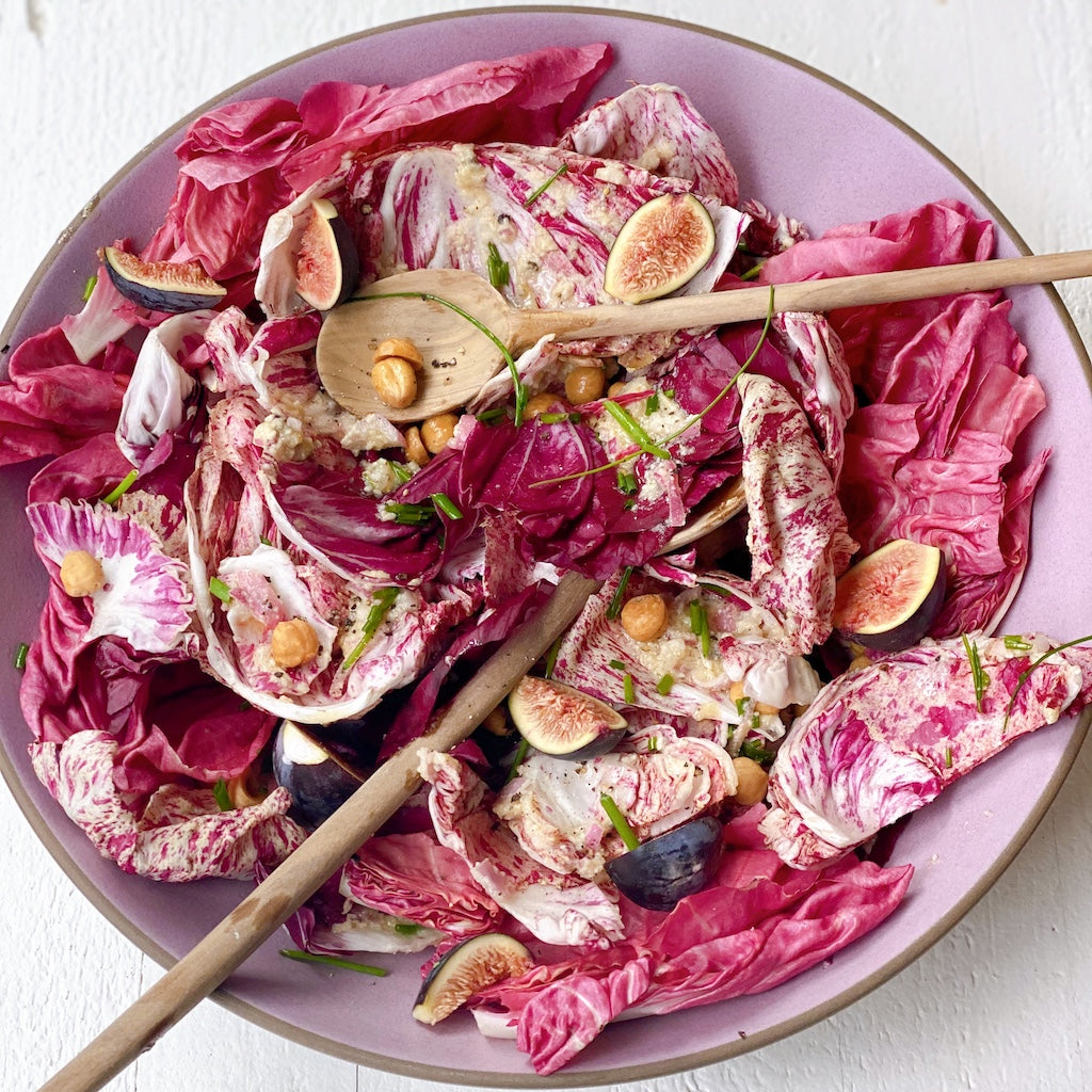 Pretty in Pink Summer Salad With Tahini Dressing