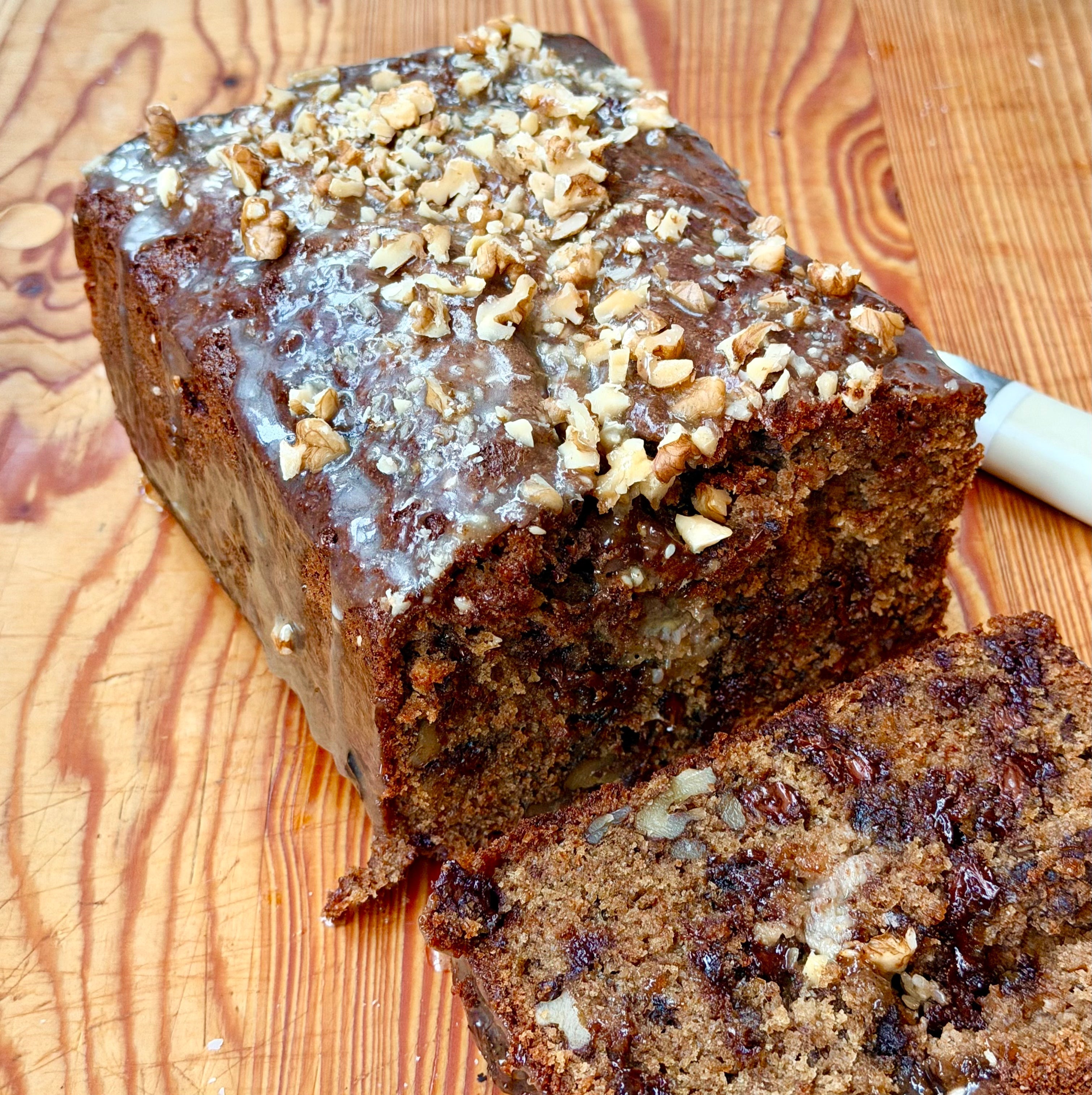 Sublime Chocolate Tahini Swirled Banana Bread with a Tahini Glaze