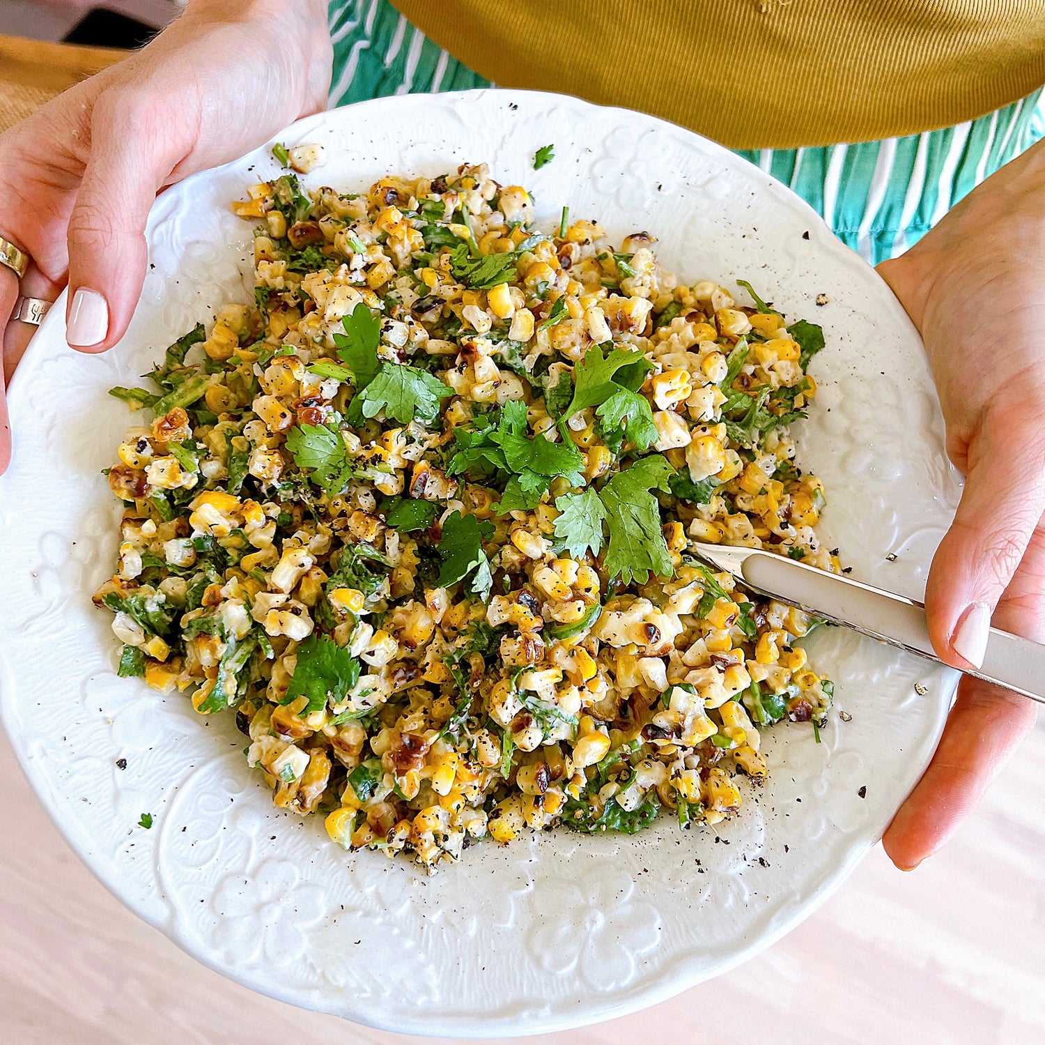 Summer Corn & Tahini Salad