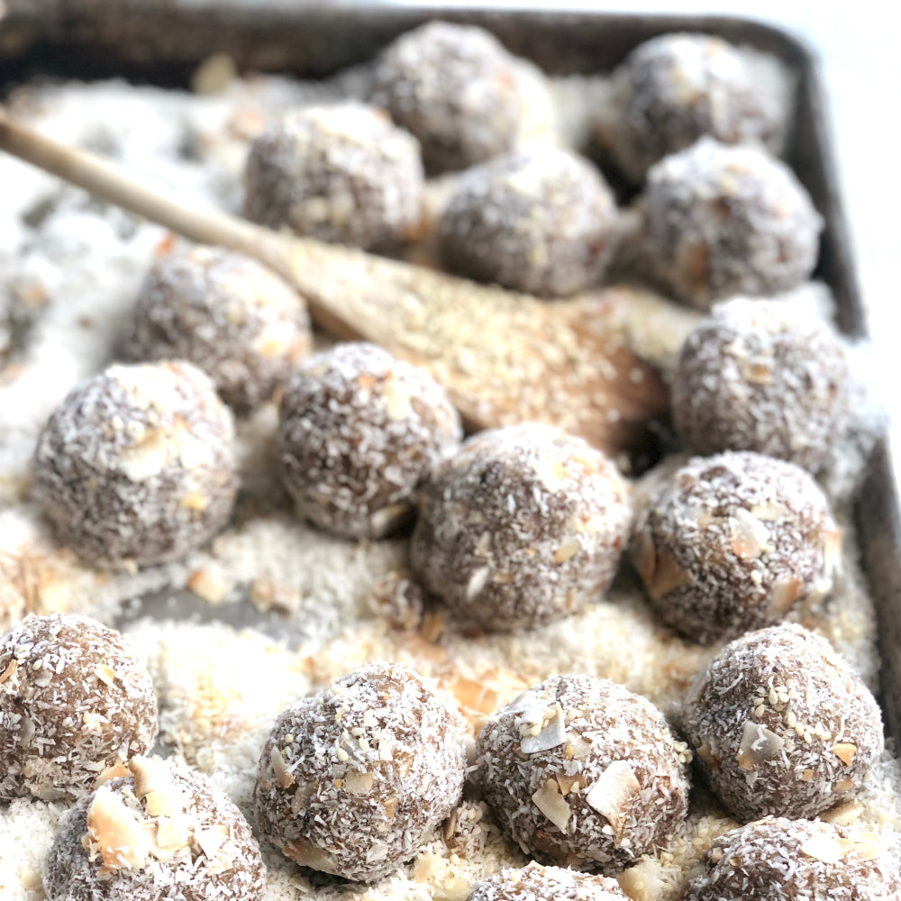 Tahini Halva Date Balls