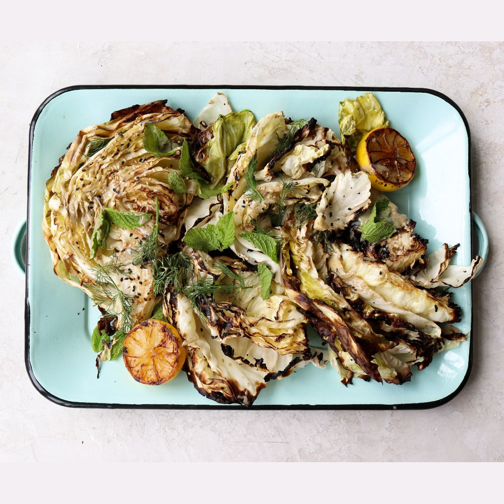 Charred Cabbage with Za'atar Tahini