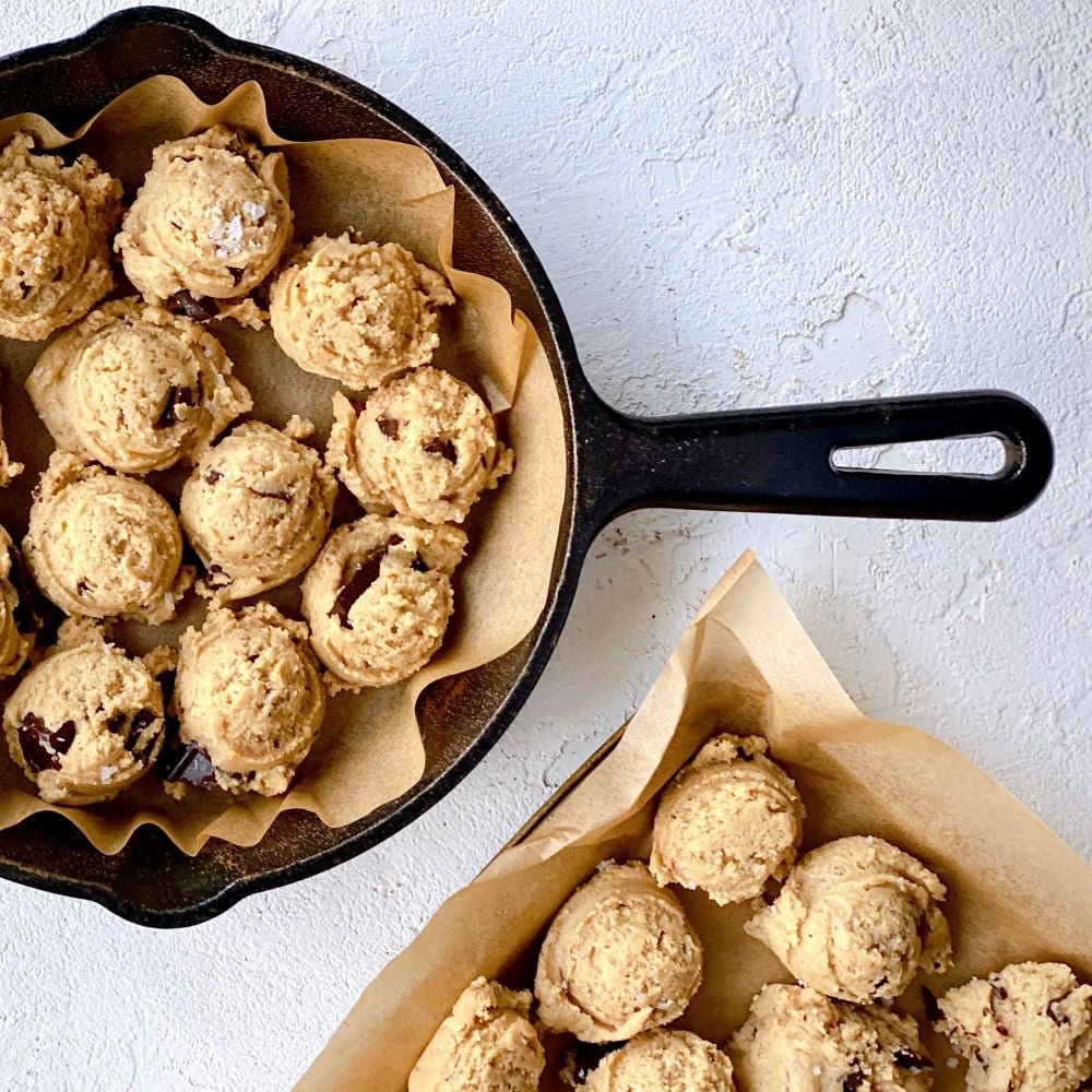 Game Changing Tahini Chocolate Chunk Skillet Cookie