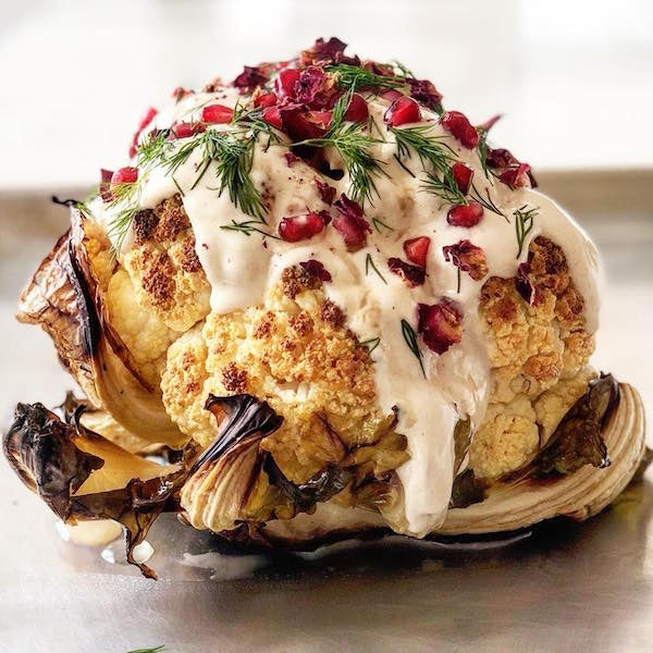 Roasted Cauliflower With Tahini