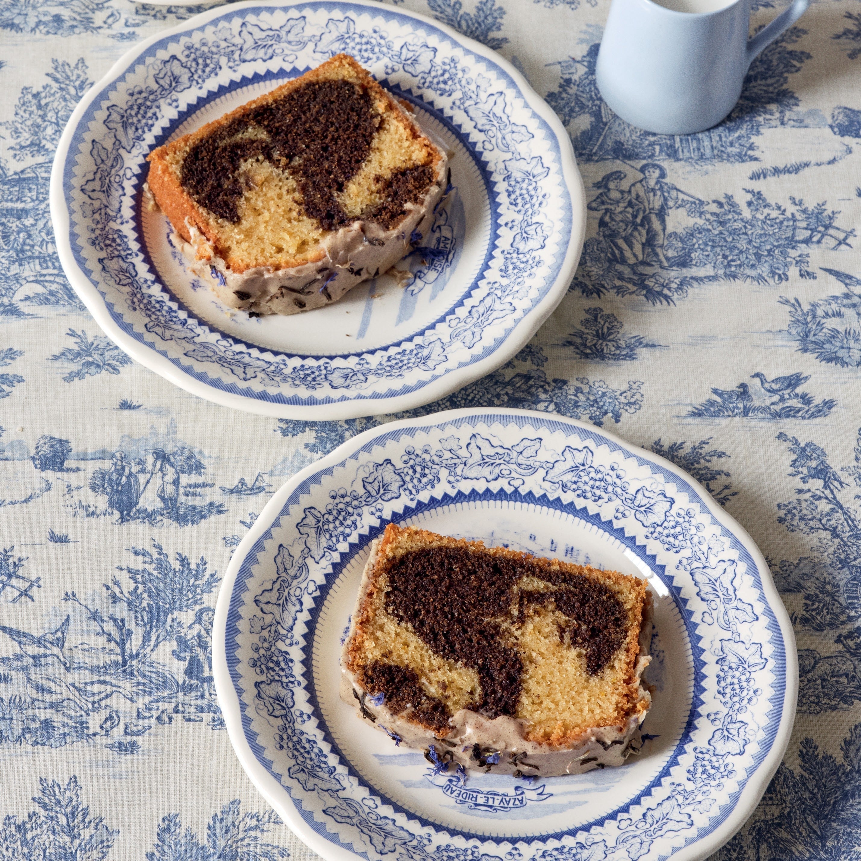 Lucie's Tahini Black Sesame Earl Grey Marble Loaf Cake