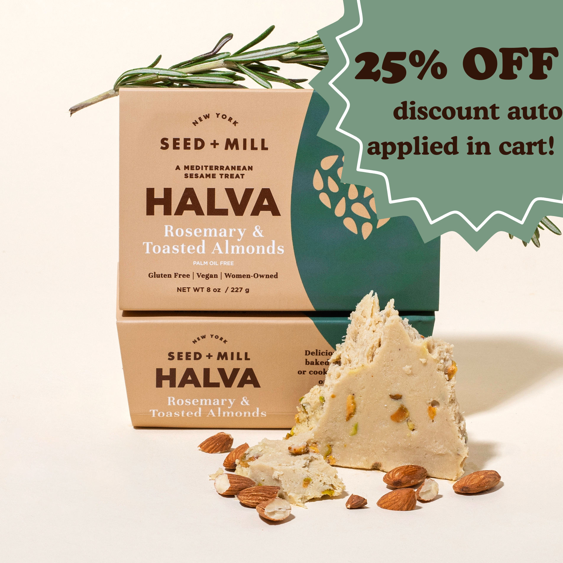 Rosemary Almond Halva
