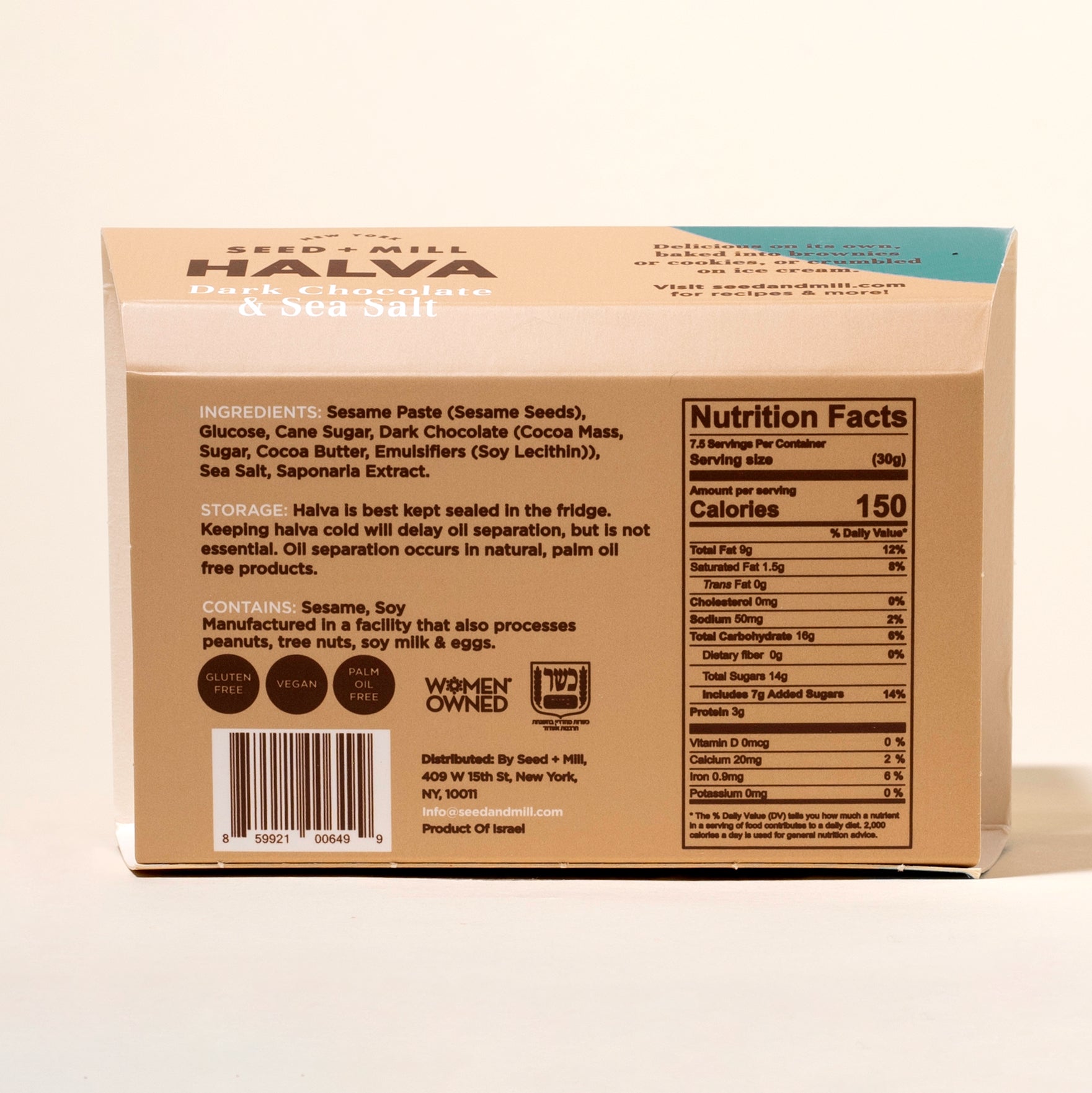 Sea Salt Dark Chocolate Halva