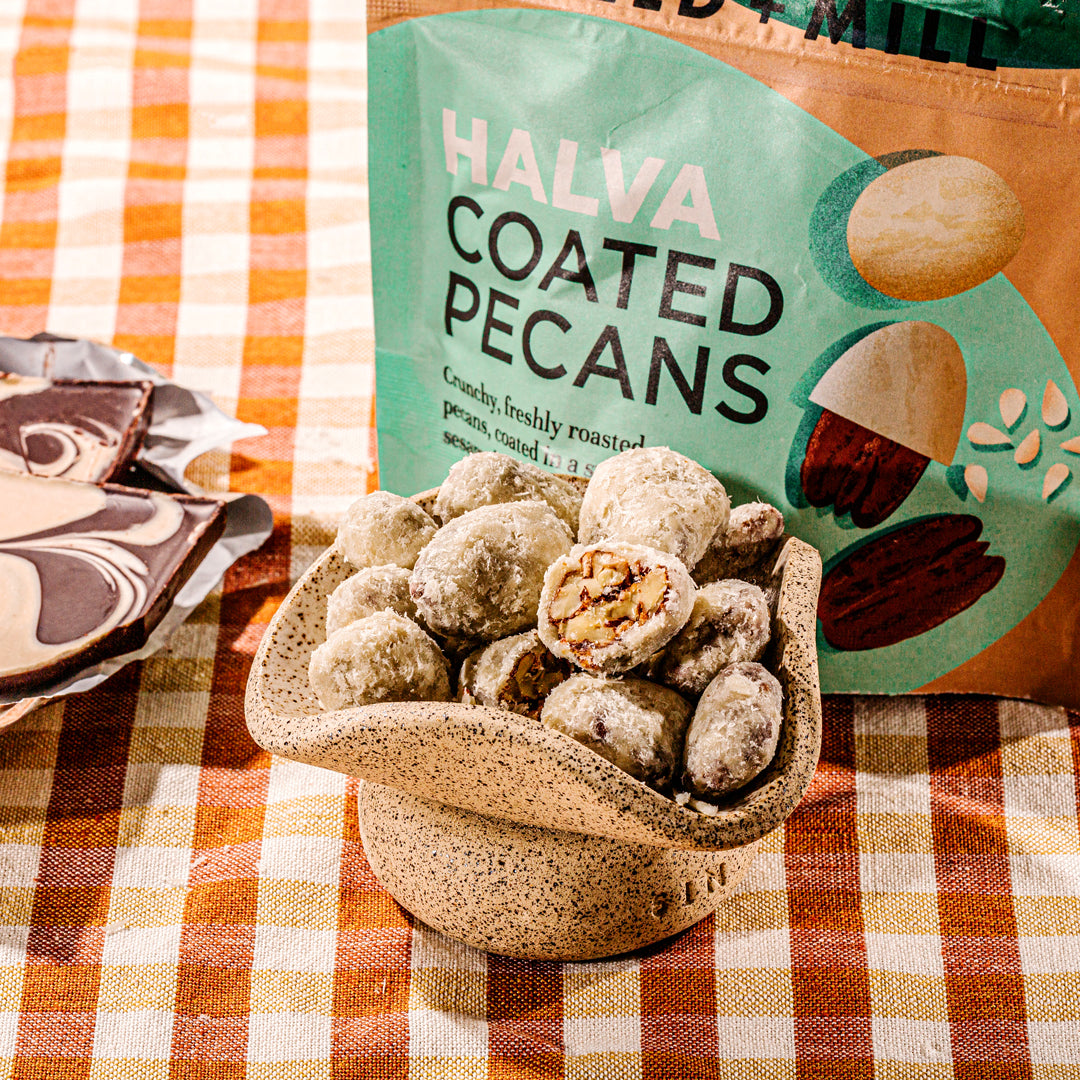 Halva Coated Pecans