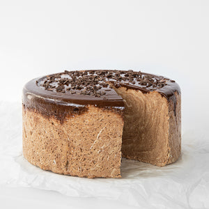 A dark chocolate halva cake.