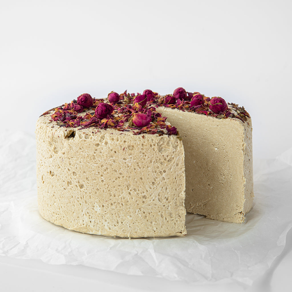 A rose oil halva cake.